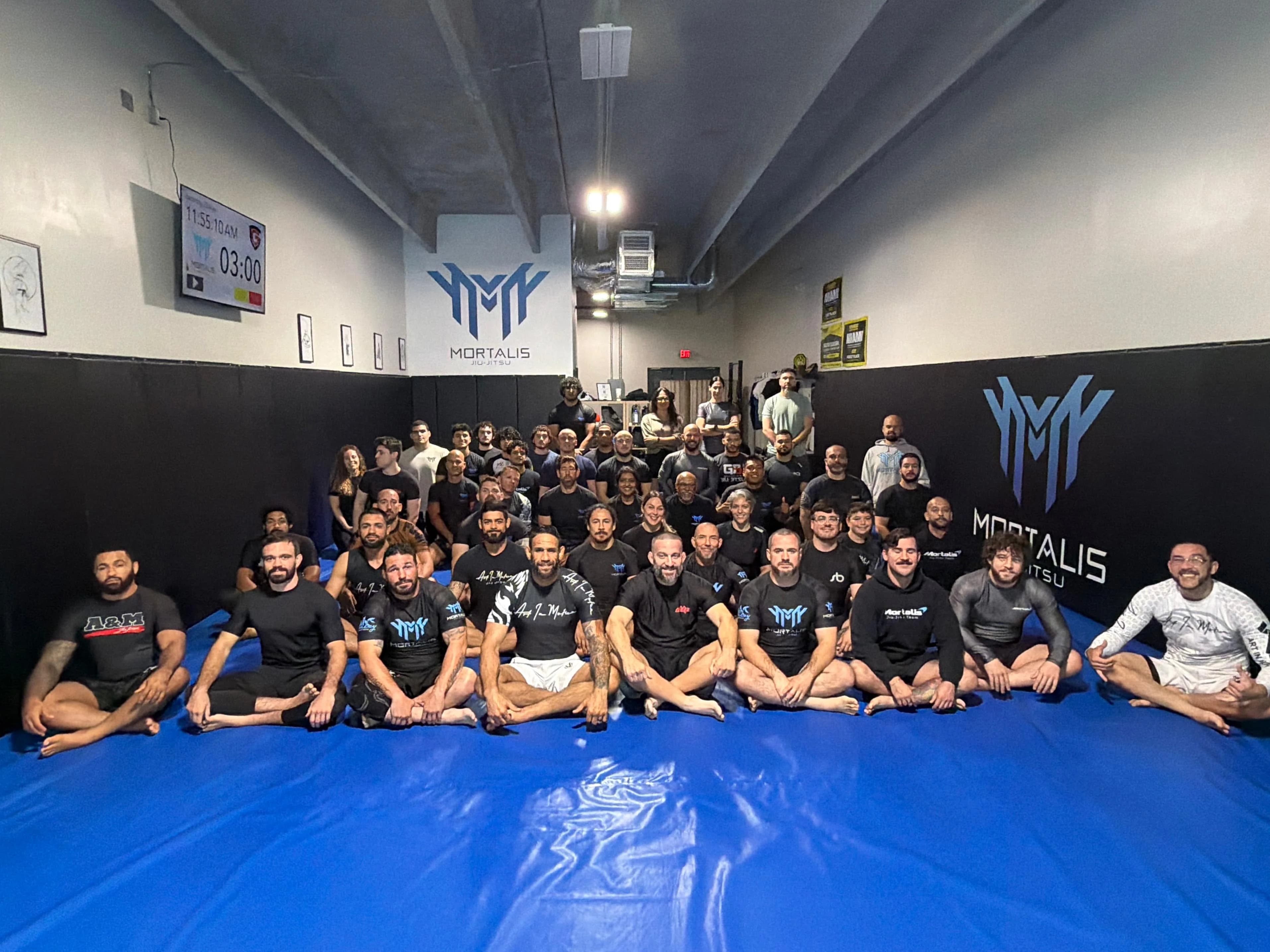 Athletes training on the Mortalis Jiu Jitsu mat